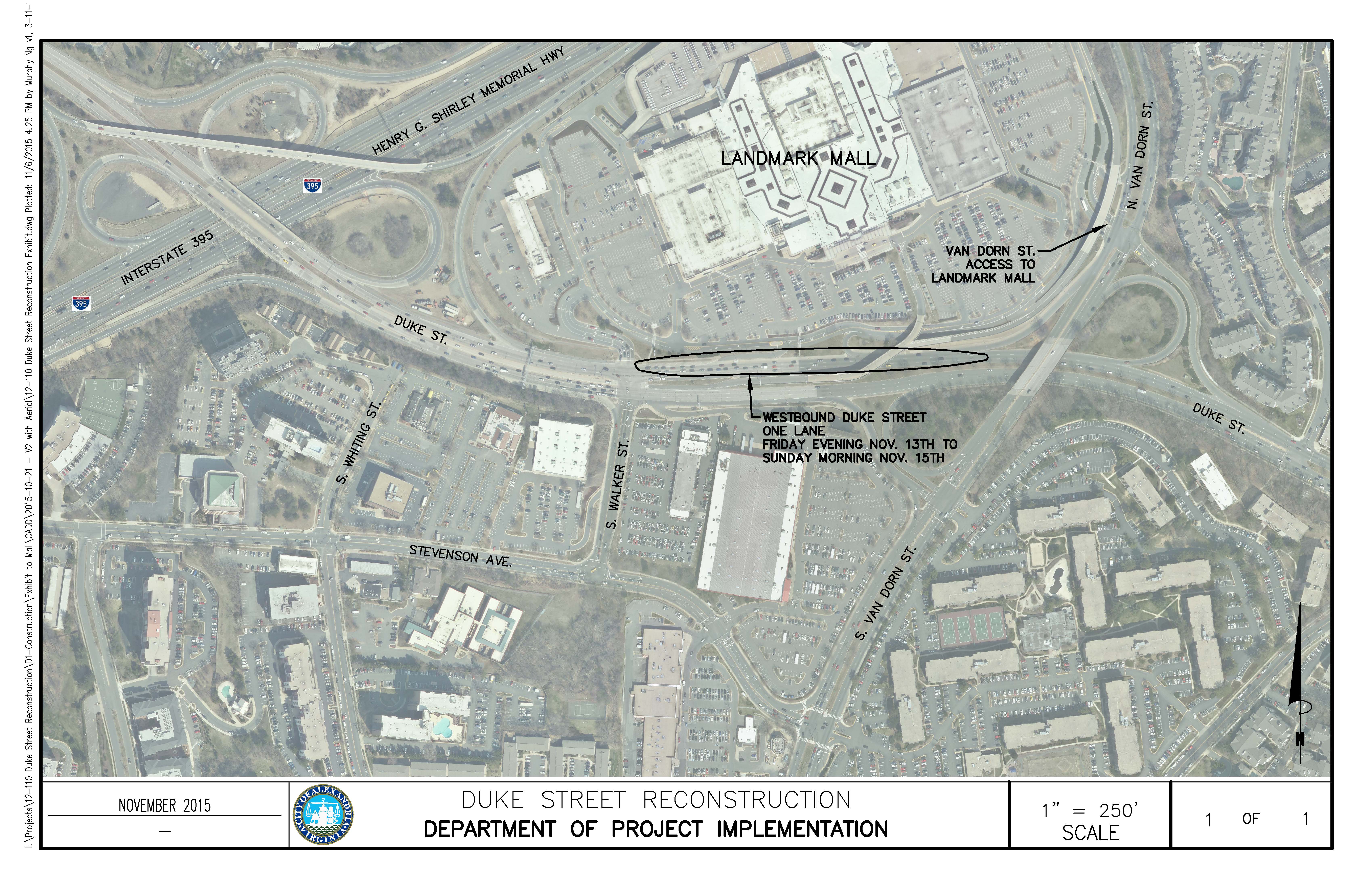 Duke Street Closure Map - Click to Enlarge