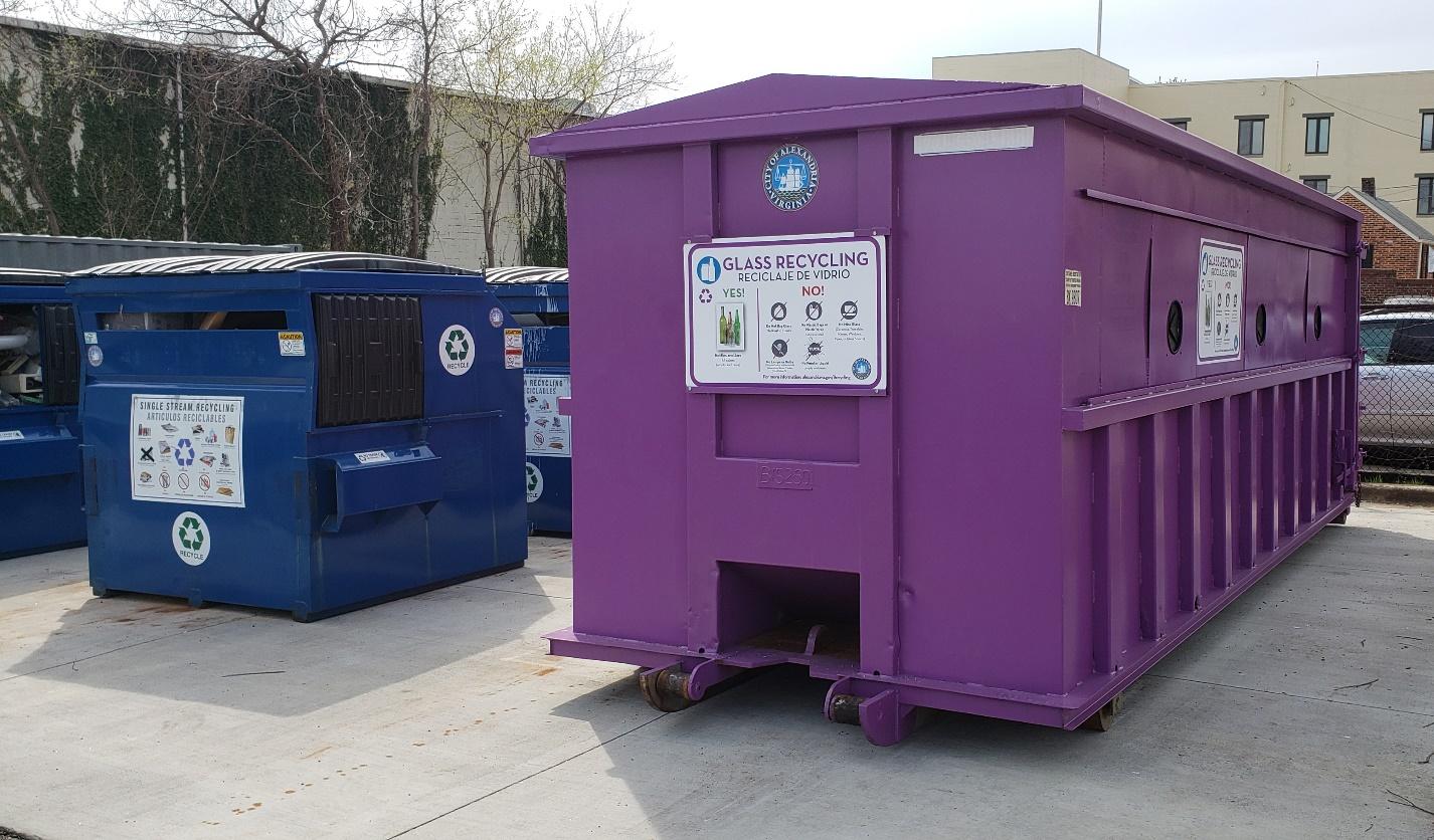 Glass Recycling Purple Bin image